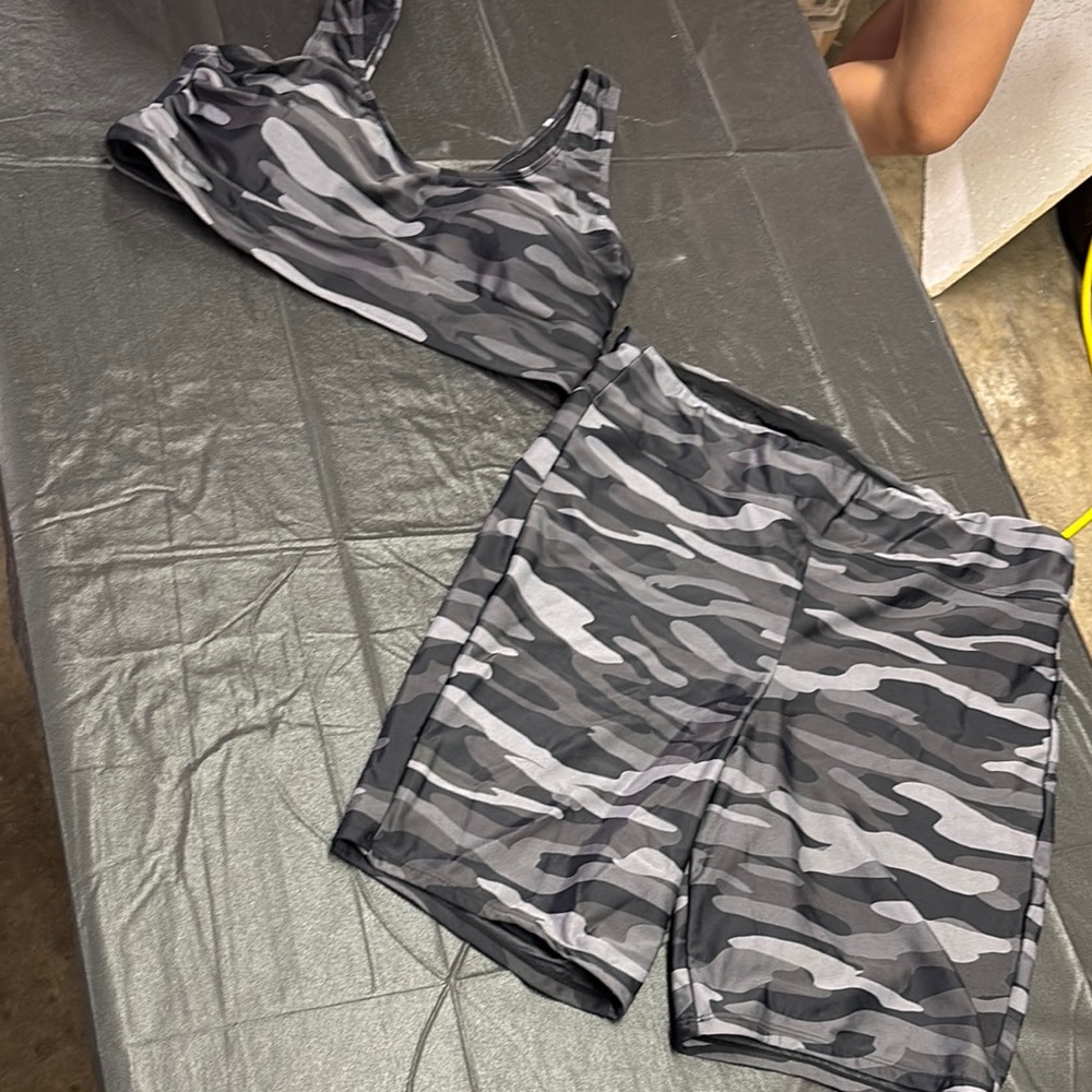 Torrid Gray Camo Swim Set